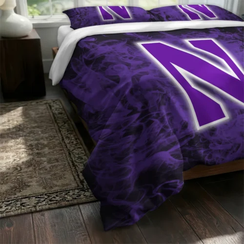 Northwestern Wildcats Red Mist Bedding Set Fashion Forward