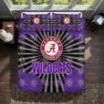 Northwestern Wildcats Sunburst Splatter Bedding Set Best Selling