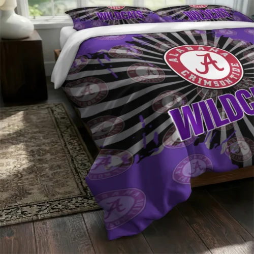 Northwestern Wildcats Sunburst Splatter Bedding Set Fashion Forward