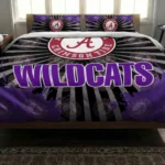 Northwestern Wildcats Sunburst Splatter Bedding Set Best Selling