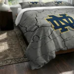 Notre Dame Fighting Irish Cracked Texture Bedding Set Best Selling