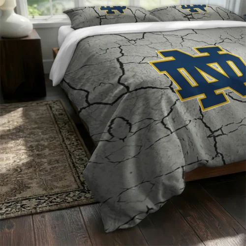 Notre Dame Fighting Irish Cracked Texture Bedding Set Fashion Forward