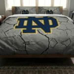Notre Dame Fighting Irish Cracked Texture Bedding Set Best Selling