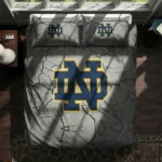 Notre Dame Fighting Irish Cracked Texture Bedding Set Best Selling