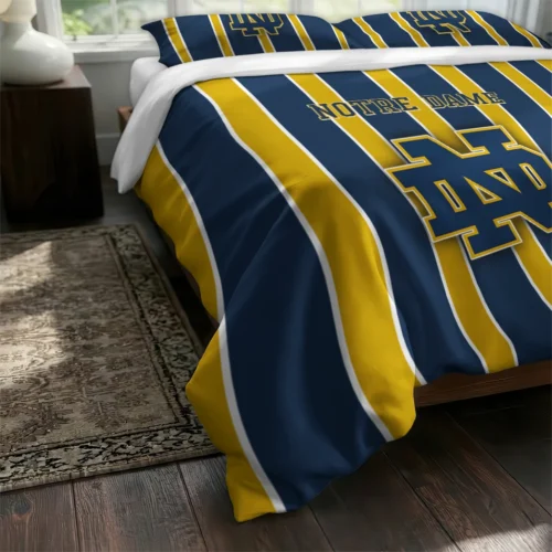 Notre Dame Fighting Irish Stripe Style Bedding Set Fashion Forward