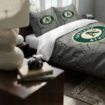 Oakland Athletics Cracked Texture Bedding Set Best Selling