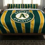 Oakland Athletics Stripe Style Bedding Set Best Selling