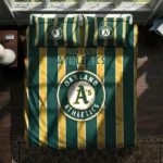 Oakland Athletics Stripe Style Bedding Set Best Selling