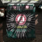Oakland Athletics Sunburst Splatter Bedding Set Best Selling