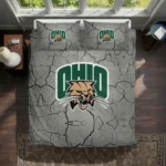 Ohio Bobcats Cracked Texture Bedding Set Best Selling