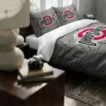 Ohio State Buckeyes Cracked Texture Bedding Set Best Selling