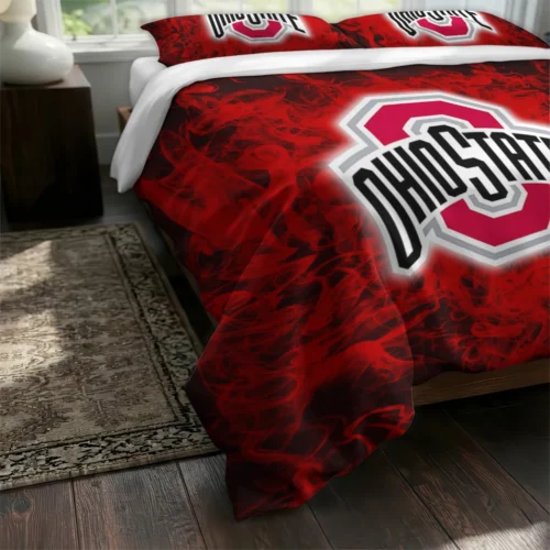 Ohio State Buckeyes Red Mist Bedding Set Fashion Forward