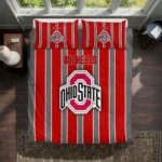Ohio State Buckeyes Stripe Style Bedding Set Best Selling