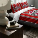 Ohio State Buckeyes Stripe Style Bedding Set Best Selling