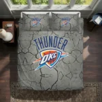 Oklahoma City Thunder Cracked Texture Bedding Set Best Selling