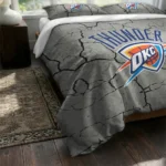 Oklahoma City Thunder Cracked Texture Bedding Set Best Selling