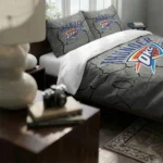 Oklahoma City Thunder Cracked Texture Bedding Set Best Selling