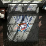 Oklahoma City Thunder Cracked Texture Bedding Set Best Selling