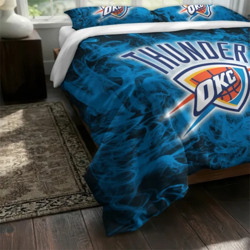 Oklahoma City Thunder Red Mist Bedding Set Fashion Forward