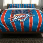 Oklahoma City Thunder Stripe Style Bedding Set Best Selling