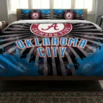Oklahoma City Thunder Sunburst Splatter Bedding Set Best Selling