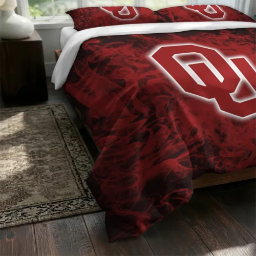 Oklahoma Sooners Red Mist Bedding Set Fashion Forward