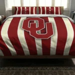 Oklahoma Sooners Stripe Style Bedding Set Best Selling