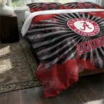 Oklahoma Sooners Sunburst Splatter Bedding Set Best Selling