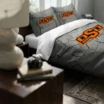 Oklahoma State Cowboys Cracked Texture Bedding Set Best Selling