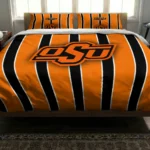 Oklahoma State Cowboys Stripe Style Bedding Set Best Selling