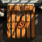 Oklahoma State Cowboys Stripe Style Bedding Set Best Selling