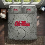 Ole Miss Rebels Cracked Texture Bedding Set Best Selling