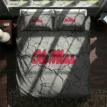 Ole Miss Rebels Cracked Texture Bedding Set Best Selling