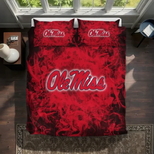 Ole Miss Rebels Red Mist Bedding Set Best Selling