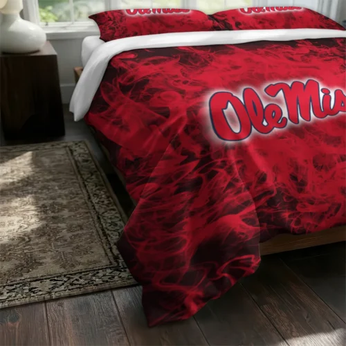 Ole Miss Rebels Red Mist Bedding Set Fashion Forward