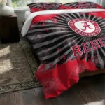 Ole Miss Rebels Sunburst Splatter Bedding Set Best Selling
