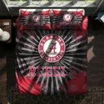 Ole Miss Rebels Sunburst Splatter Bedding Set Best Selling