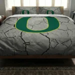 Oregon Ducks Cracked Texture Bedding Set Best Selling