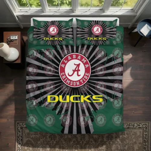 Oregon Ducks Sunburst Splatter Bedding Set Best Selling
