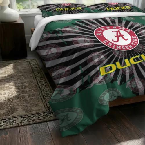 Oregon Ducks Sunburst Splatter Bedding Set Fashion Forward