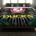 Oregon Ducks Sunburst Splatter Bedding Set Best Selling
