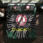 Oregon Ducks Sunburst Splatter Bedding Set Best Selling