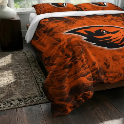 Oregon State Beavers Red Mist Bedding Set Fashion Forward