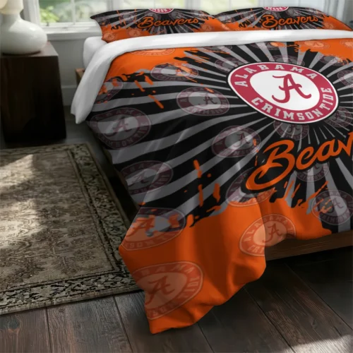 Oregon State Beavers Sunburst Splatter Bedding Set Fashion Forward