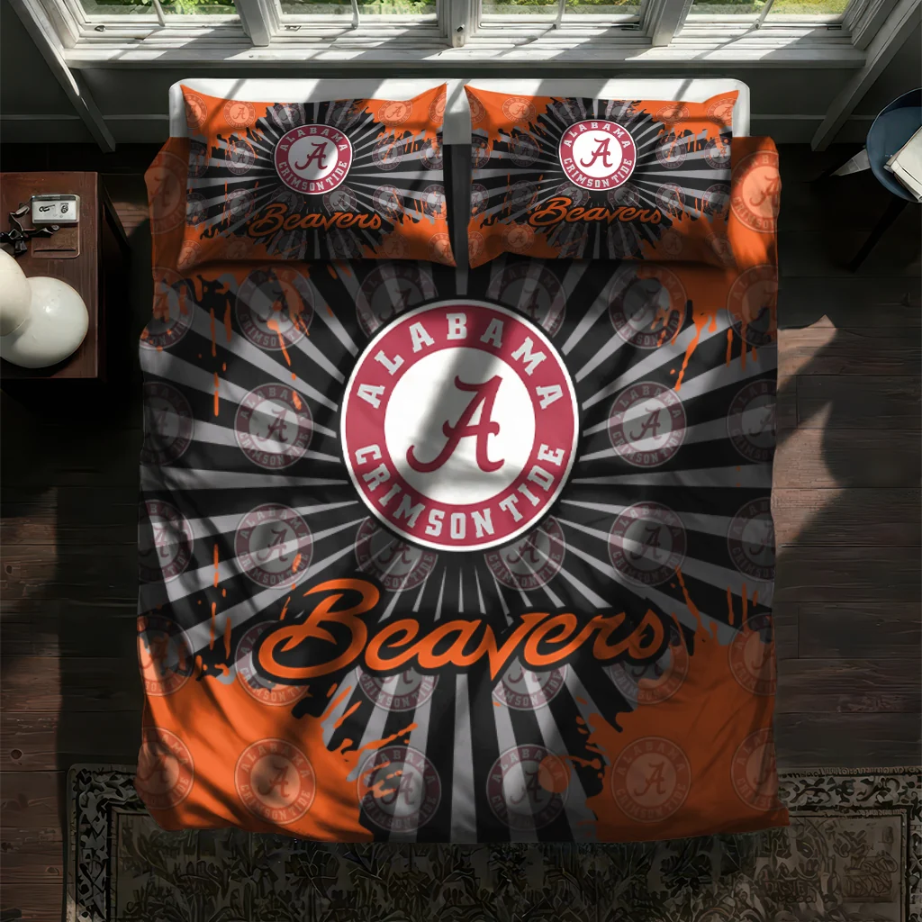 Oregon State Beavers Sunburst Splatter Bedding Set New Arrival Oregon State Beavers Sunburst Splatter Bedding Set New Arrival