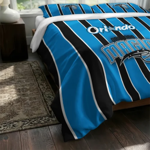 Orlando Magic Stripe Style Bedding Set Fashion Forward