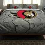 Ottawa Senators Cracked Texture Bedding Set Best Selling