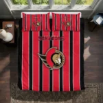 Ottawa Senators Stripe Style Bedding Set Best Selling