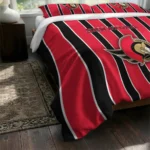 Ottawa Senators Stripe Style Bedding Set Best Selling