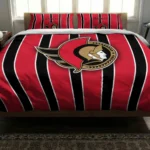 Ottawa Senators Stripe Style Bedding Set Best Selling
